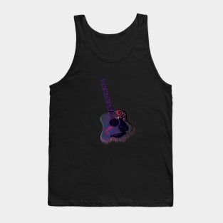 Ombre Faded Guitar Tank Top